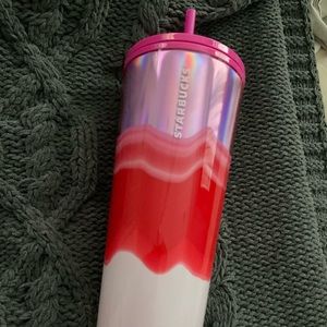 Starbucks Venti Pink Wave Tumbler Holiday 2021 Release